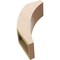 Ekena Millwork 5-inch W x 12-inch D x 16-inch H Thorton Rough Cedar Woodgrain TimberThane Knee Brace, Primed BRCUR05X12X16THRRCPR - alternate 2